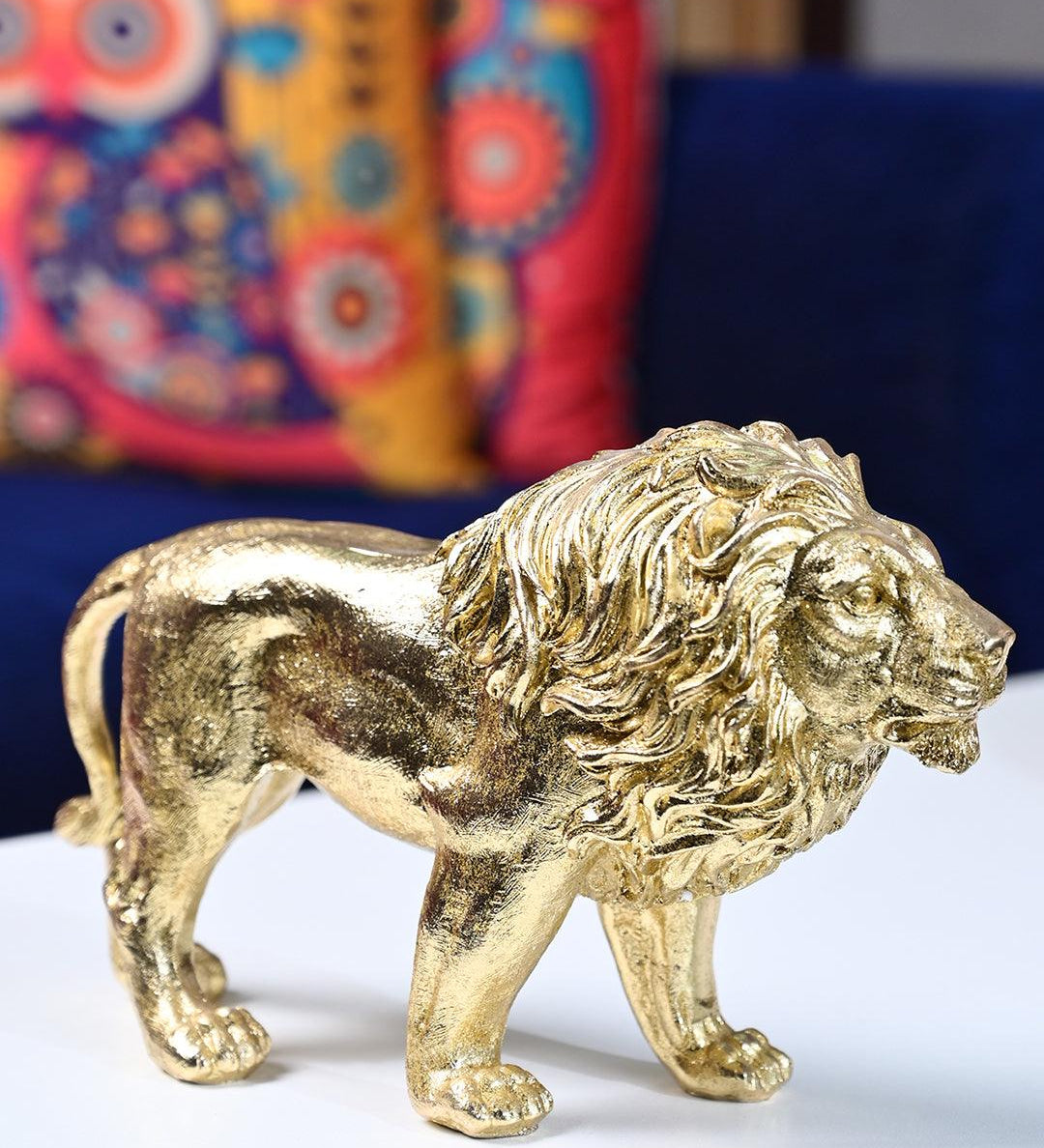 Golden Lion Decor Object - Regal Brilliance - MARKET99