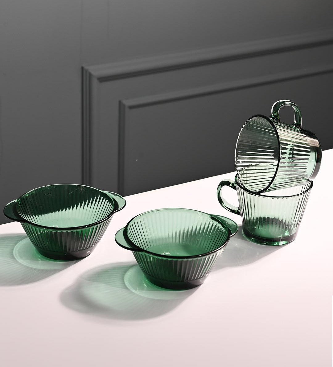 Glass Snack Server Set of 4 - Sleek & Stylish - MARKET99