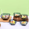 Grey Glass Pudding Set of 5 - Square Sophistication