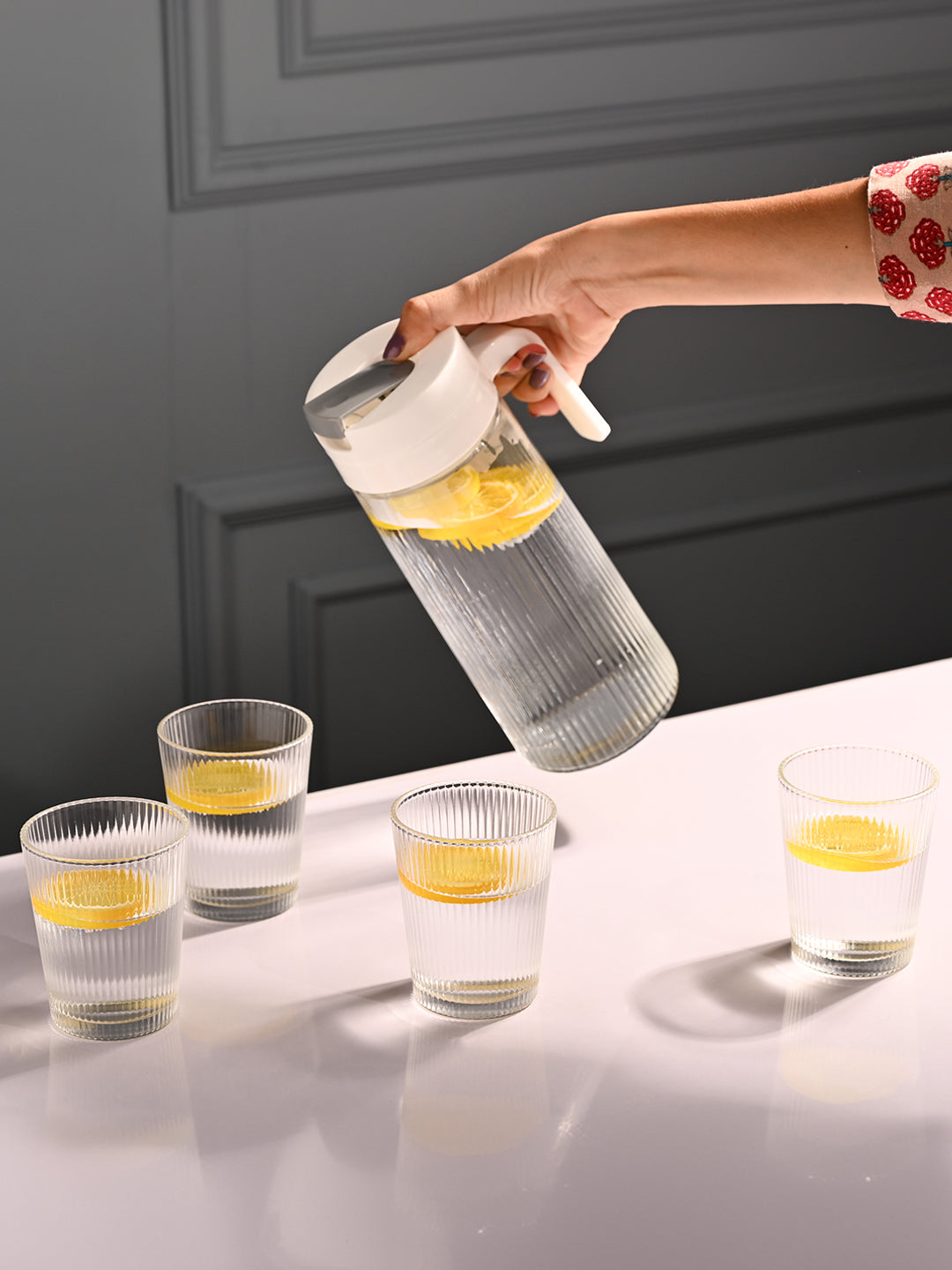 Transparent Glass Lemon Set of 5 - Refreshing Simplicity - MARKET99