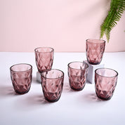 Wine-Colored Glass Tumbler Set of 6