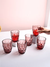 Wine-Colored Glass Tumbler Set of 6 - MARKET99