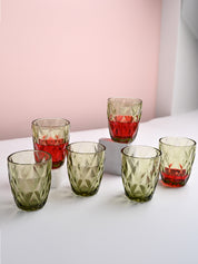 Green Glass Tumbler Set of 6 - MARKET99