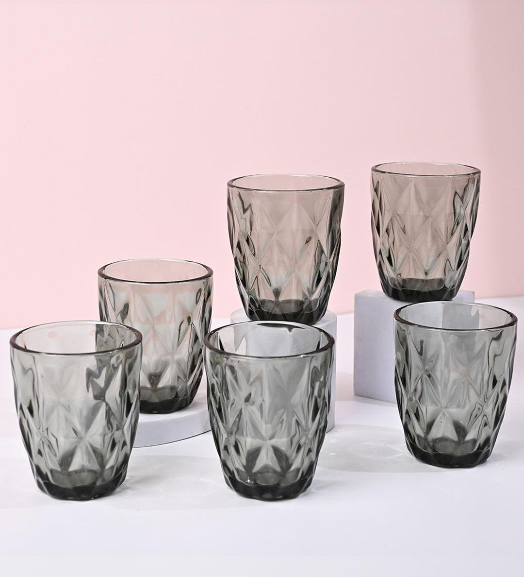 Dark Green Glass Tumbler Set of 6 - MARKET99