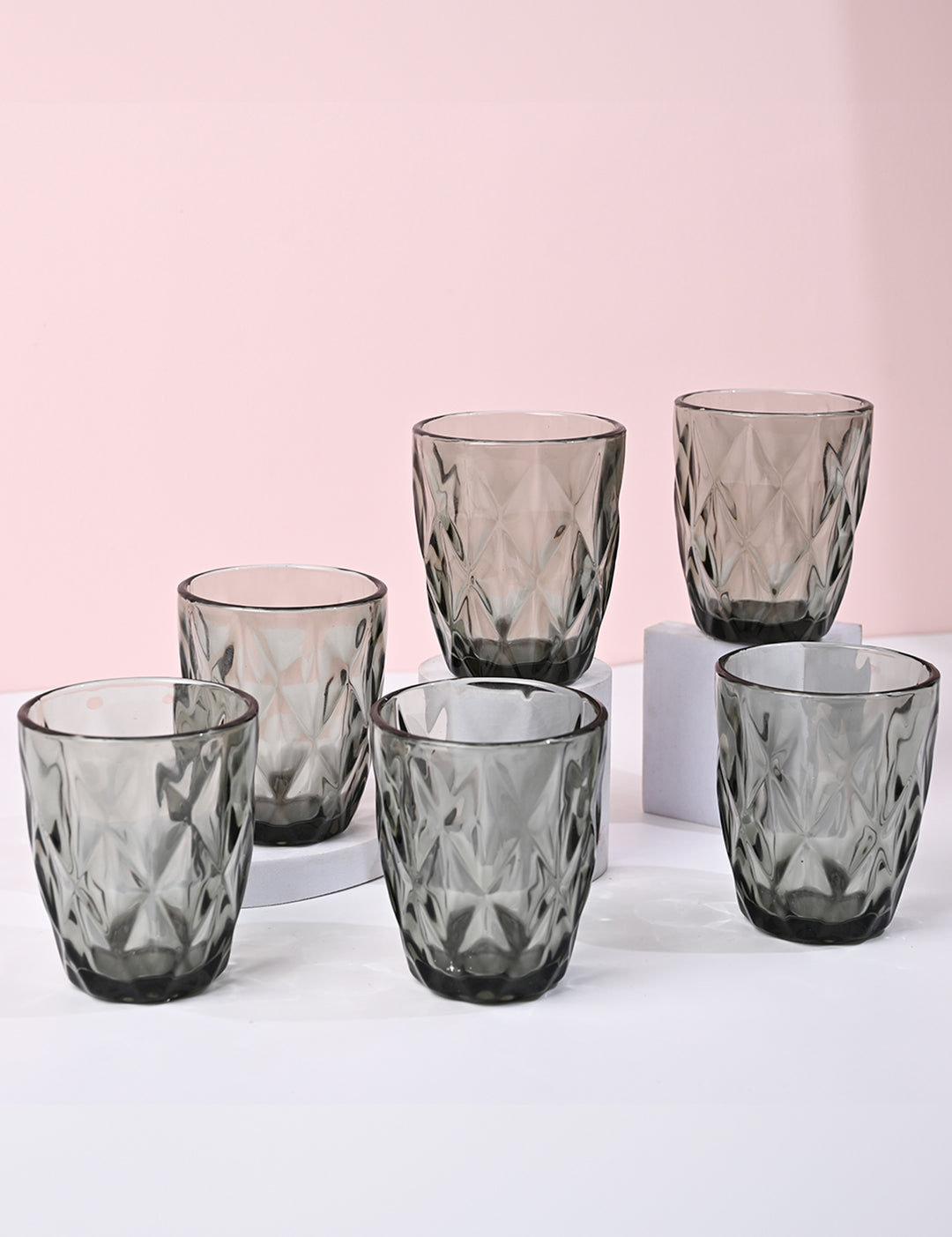 Dark Green Glass Tumbler Set of 6 - MARKET99