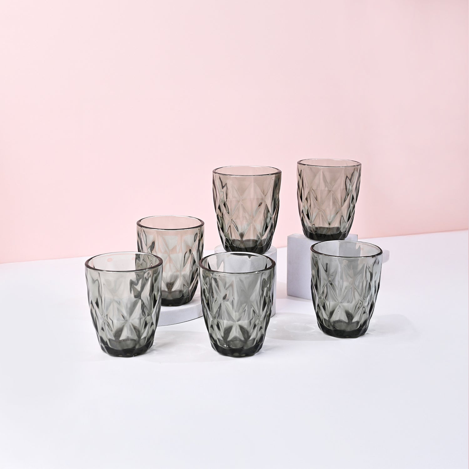 Dark Green Glass Tumbler Set of 6