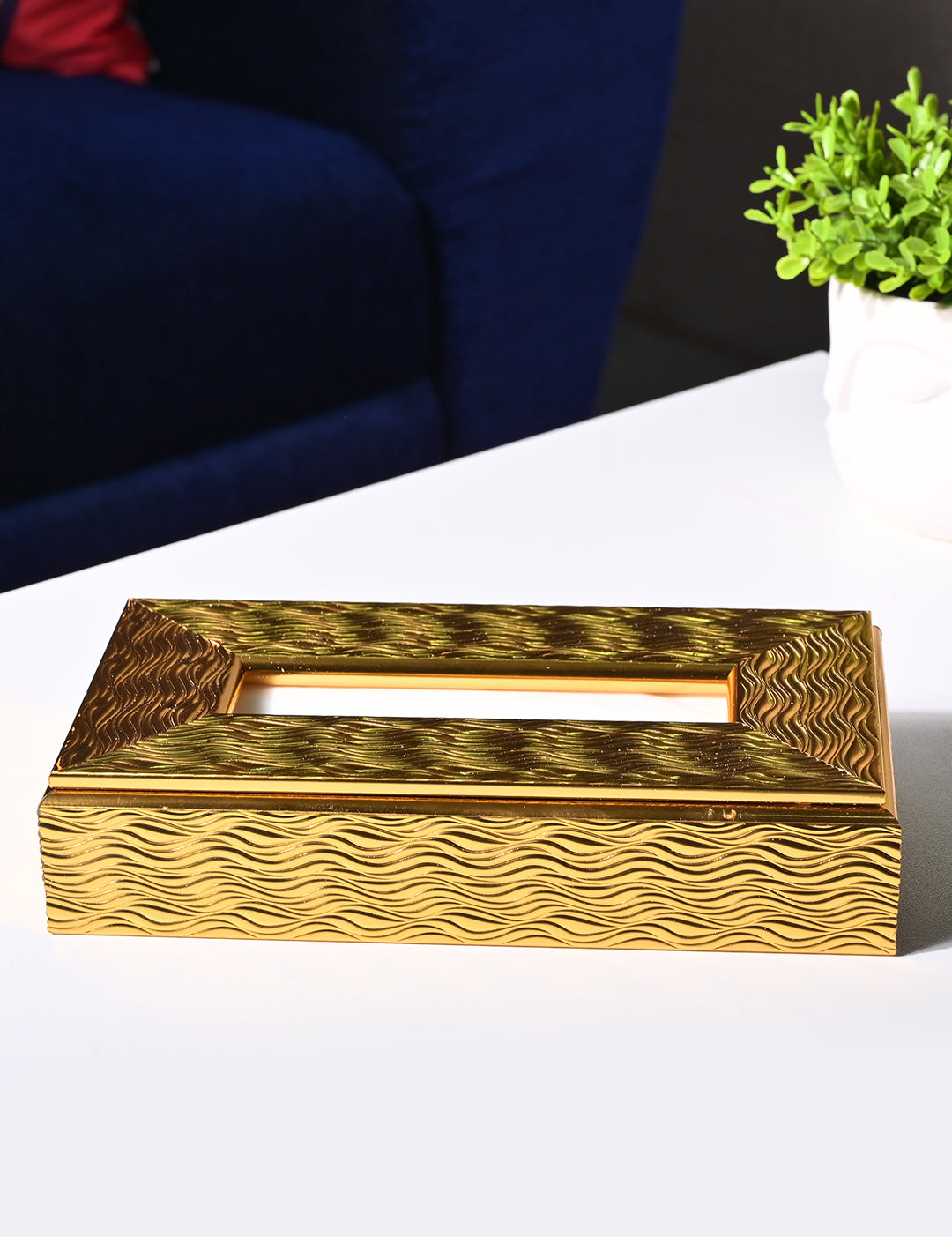 Golden Radiance Tissue Box - Rectangle Shape - MARKET99