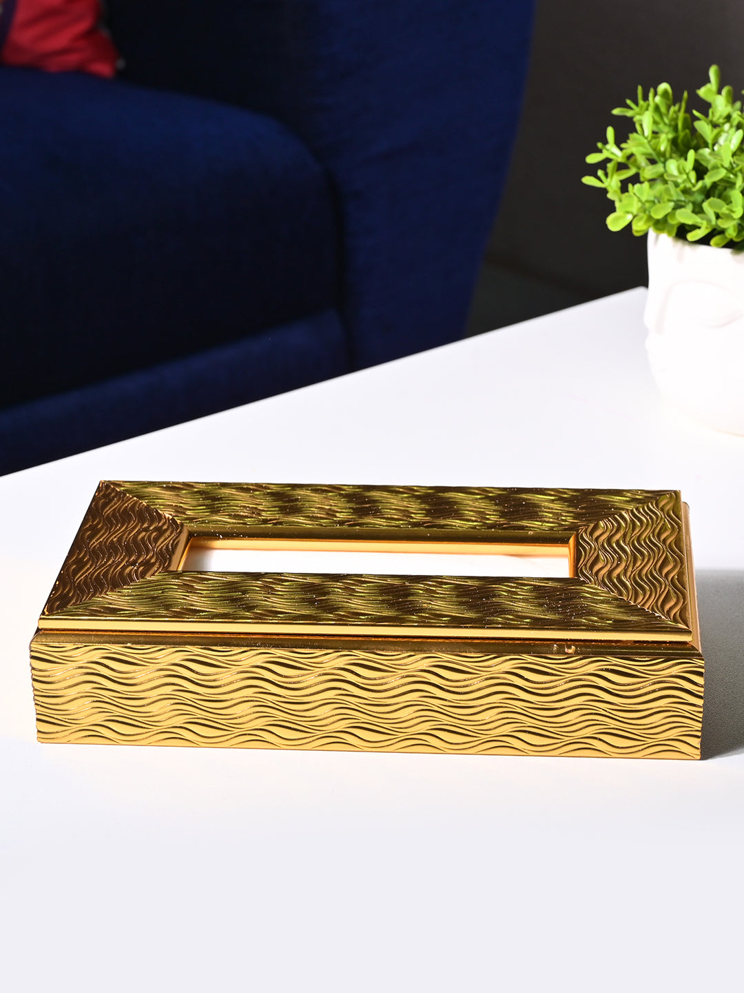 Golden Radiance Tissue Box - Rectangle Shape - MARKET99