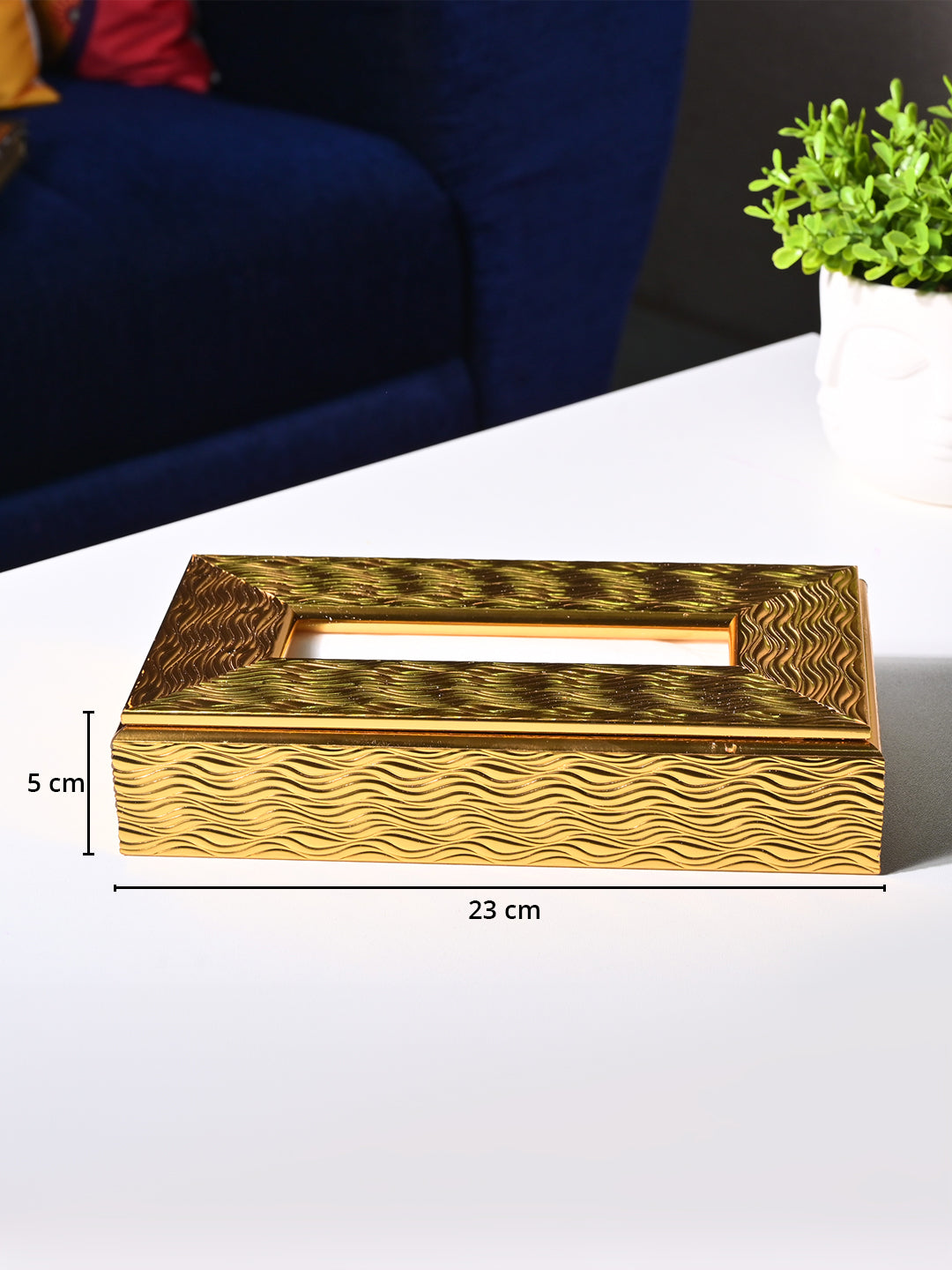 Golden Radiance Tissue Box - Rectangle Shape - MARKET99