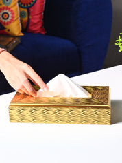 Golden Radiance Tissue Box - Rectangle Shape - MARKET99