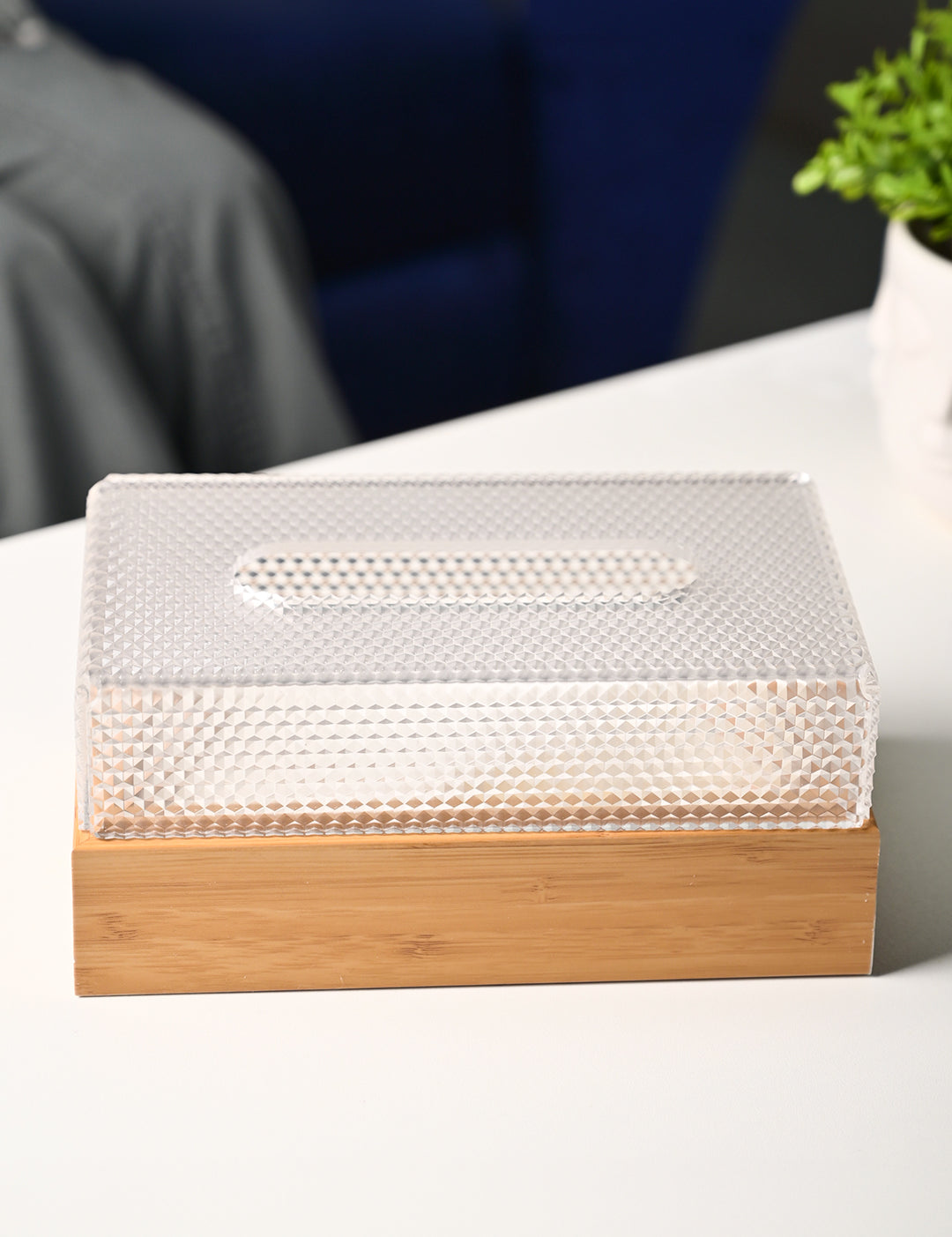 Transparent Sleek Tissue Box - Rectangle Shape - MARKET99