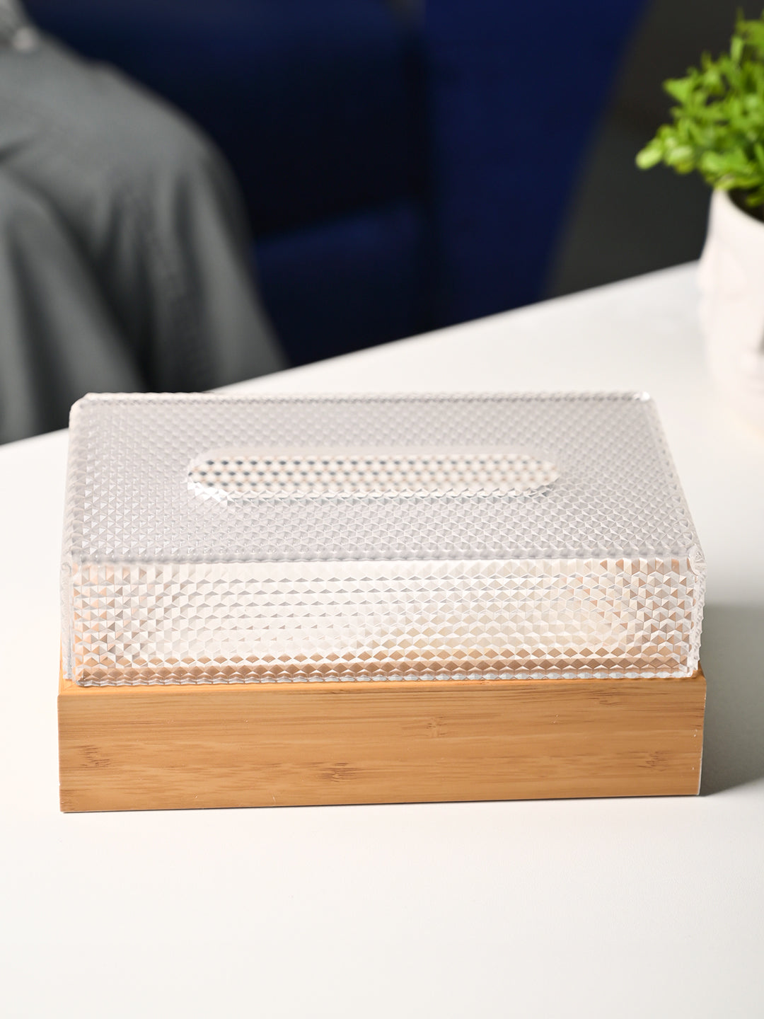 Transparent Sleek Tissue Box - Rectangle Shape - MARKET99