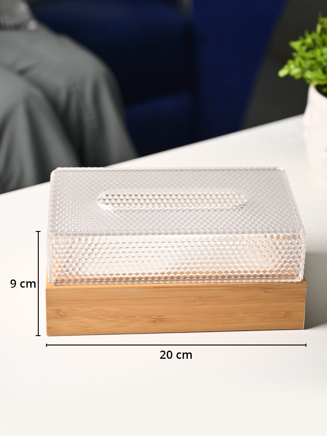 Transparent Sleek Tissue Box - Rectangle Shape - MARKET99