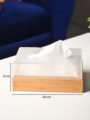 Crystal Clear Tissue Box - Rectangle Shape - MARKET99