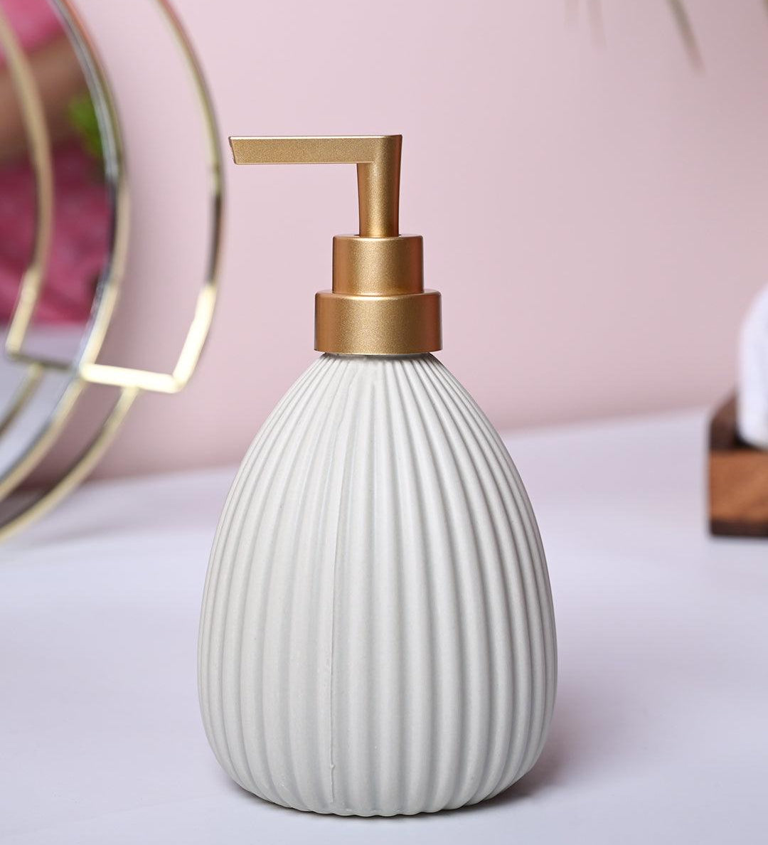 Grey Elegance Soap Dispenser - Cylindrical Shape - MARKET99