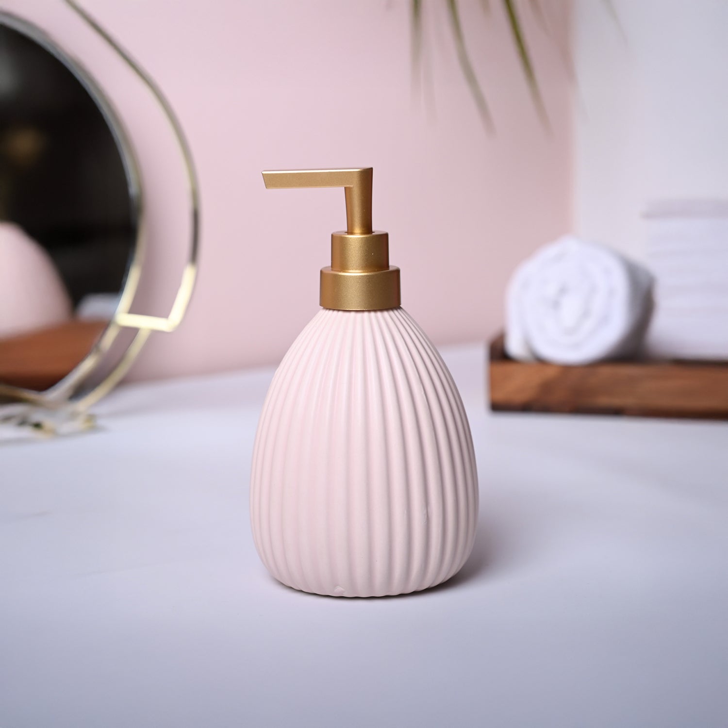 Pink Charm Soap Dispenser - Cylindrical Shape