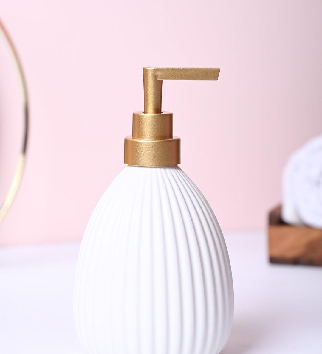 White Purity Soap Dispenser - Cylindrical Shape - MARKET99