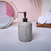 Grey Matte Face Soap Dispenser - Cylindrical Shape