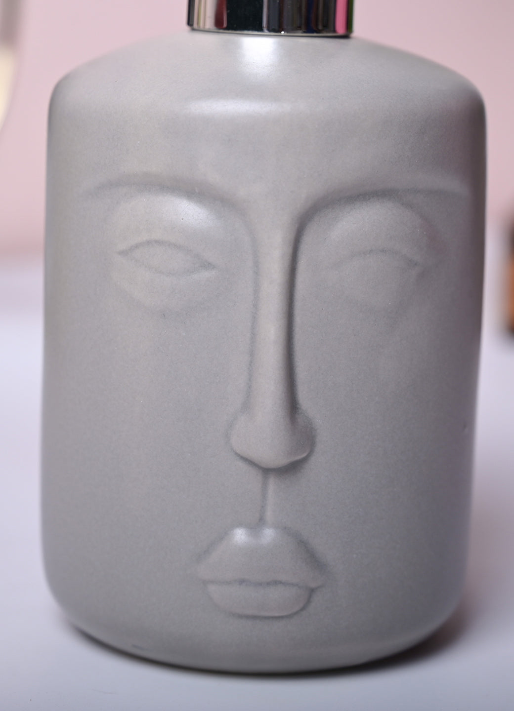 Grey Matte Face Soap Dispenser - Cylindrical Shape - MARKET99