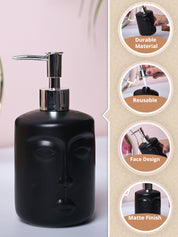 Black Matte Face Soap Dispenser - Cylindrical Shape - MARKET99