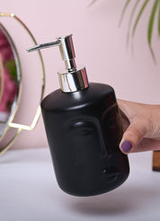 Black Matte Face Soap Dispenser - Cylindrical Shape - MARKET99