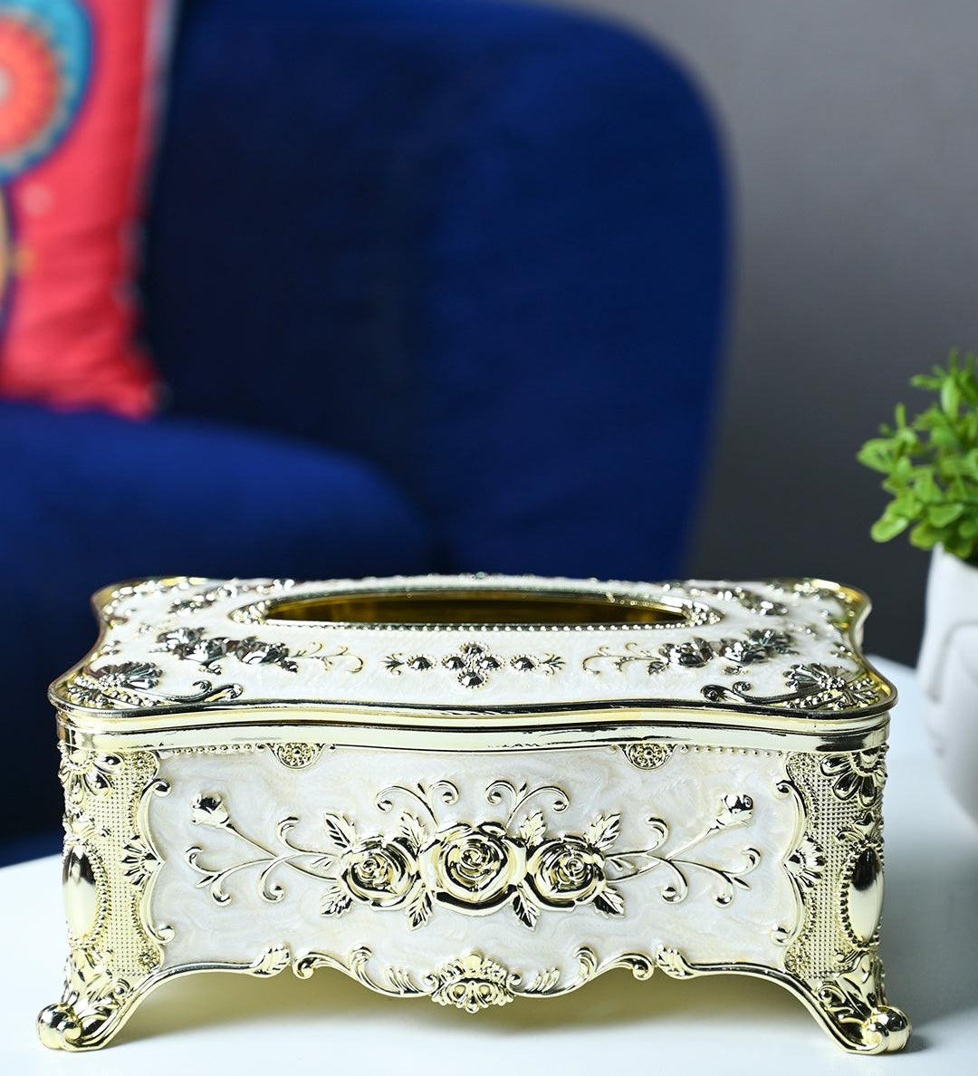 White Classic Tissue Box - Rectangle Shape - MARKET99