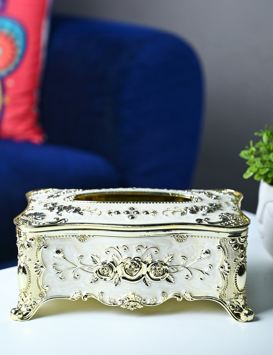 White Classic Tissue Box - Rectangle Shape - MARKET99