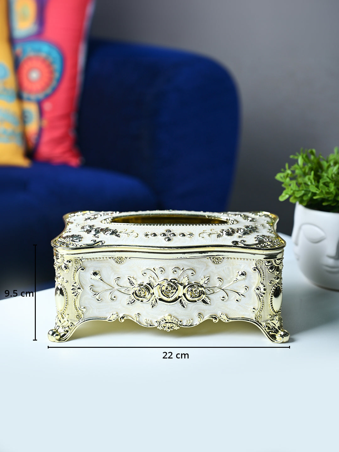 White Classic Tissue Box - Rectangle Shape - MARKET99