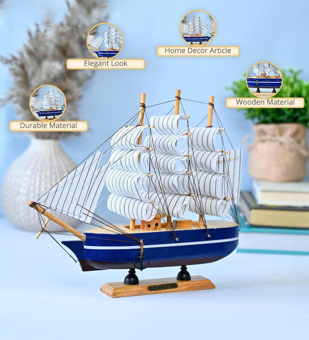 Market99 Wooden Sailing Ship Showpiece - MARKET99