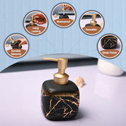 Ceramic Black Cylindrical Soap Dispenser - Static Glossy Finish