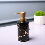 Ceramic Black Soap Dispenser - Static Glossy Finish