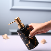 Ceramic Black Soap Dispenser - Static Glossy Finish