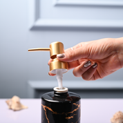 Ceramic Black Soap Dispenser - Static Glossy Finish