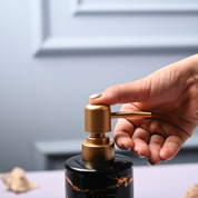 Ceramic Black Soap Dispenser - Static Glossy Finish