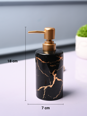 Ceramic Black Soap Dispenser - Static Glossy Finish