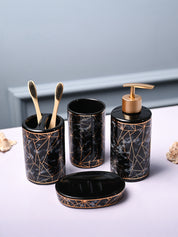 Ceramic Black Bathoom Set Of 4