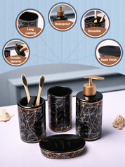 Ceramic Black Bathoom Set Of 4