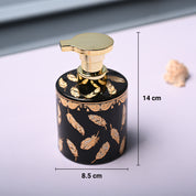 Ceramic Black Soap Dispenser - Print Design Glossy Finish
