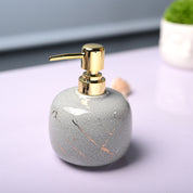 Ceramic Off White Cylindrical Soap Dispenser - Glossy Finish