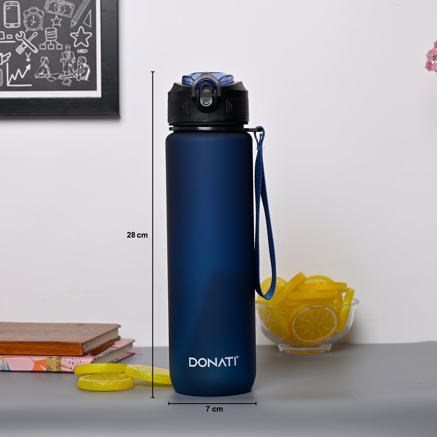 Donati Travel Bottle 1000ML - Blue Plastic Matte Finish