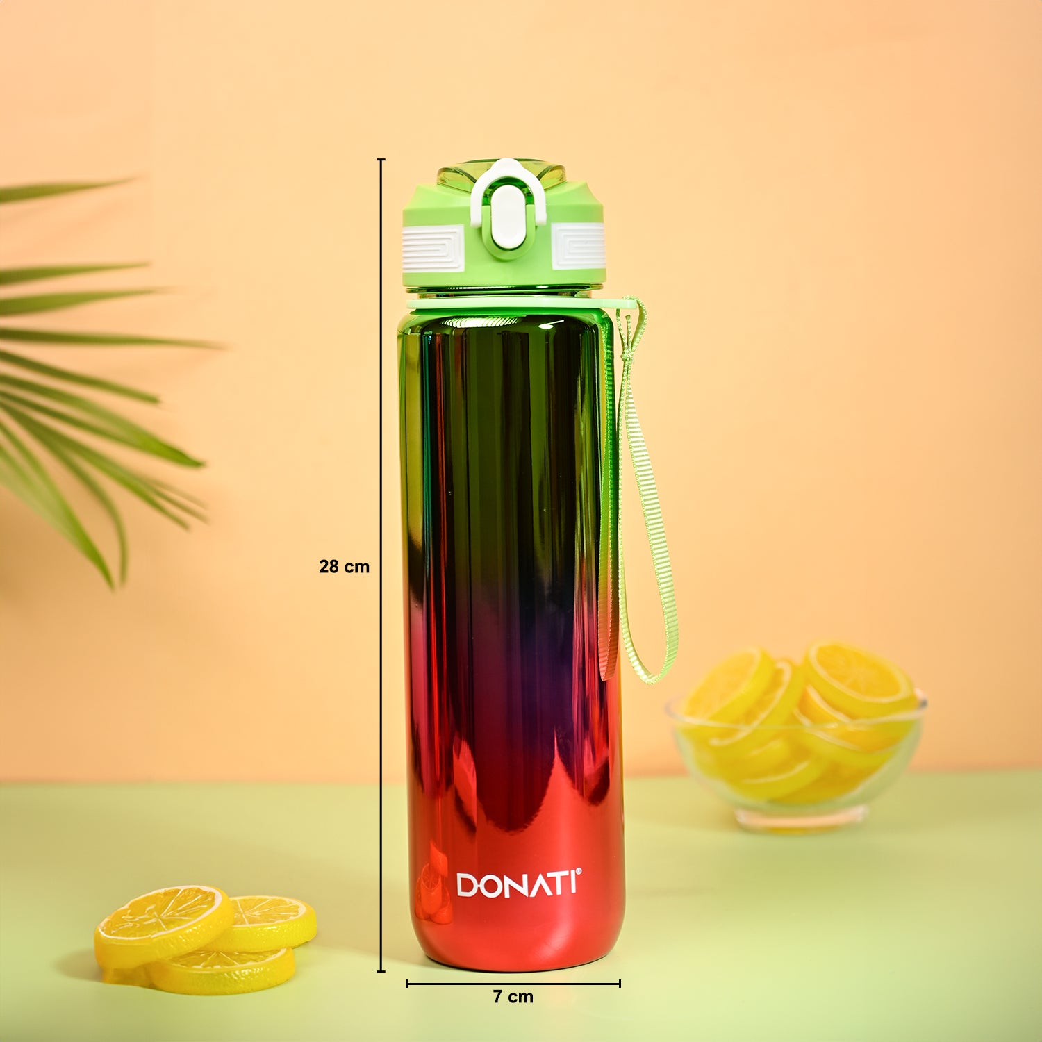 Donati Travel Bottle 1000ML - Pink & Neon Plastic Glossy Finish