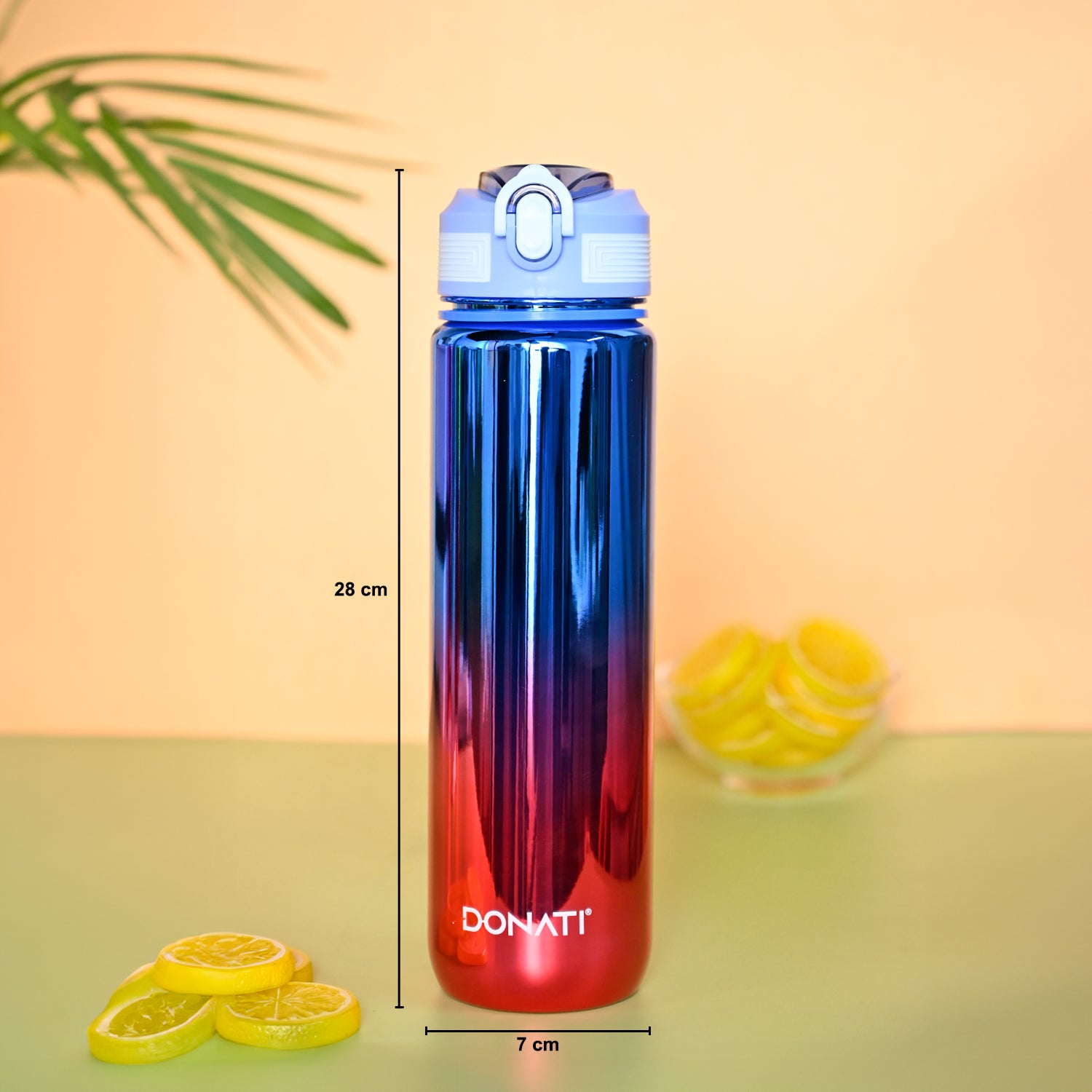 Donati Travel Bottle 1000ML - Pink & Blue Plastic Glossy Finish