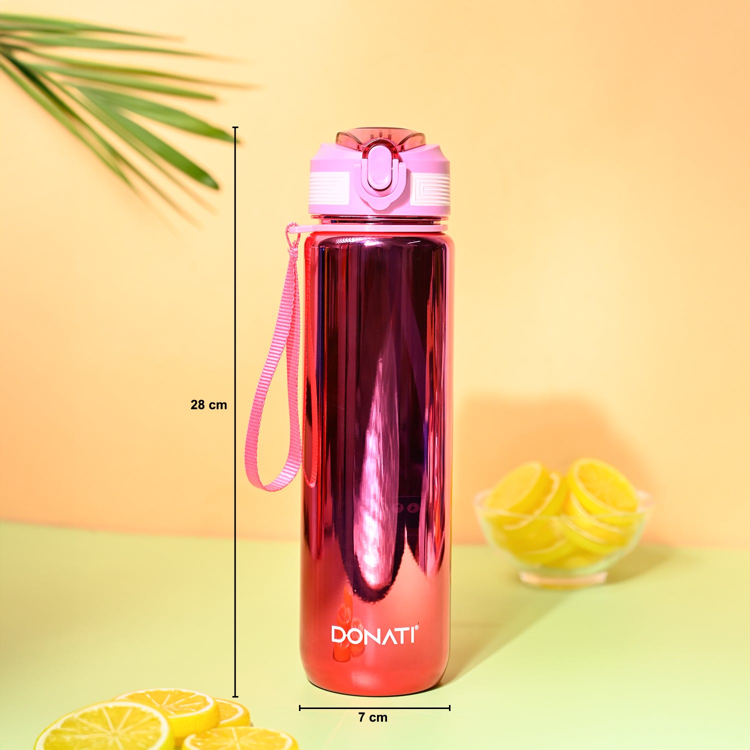 Donati Travel Bottle 1000ML - Pink Plastic Glossy Finish