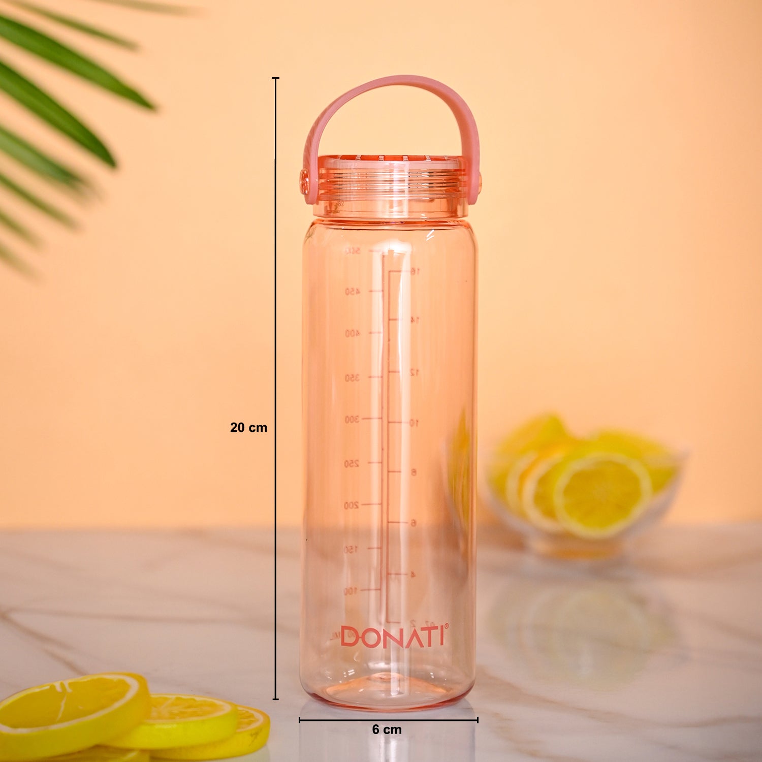 Donati Travel Bottle 530ML - Peach Plastic Glossy Finish