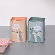 Market99 Money Bank Novelty Toys Set of 2 - Beige & Green Tin Glossy Finish