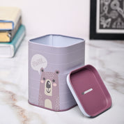 Market99 Money Bank Novelty Toys Set of 2 - Grey & Pink Tin Glossy Finish