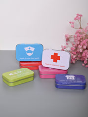 Market99 Pill Box Organizer Set of 6 - Multi Tin Glossy Finish