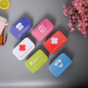 Market99 Pill Box Organizer Set of 6 - Multi Tin Glossy Finish