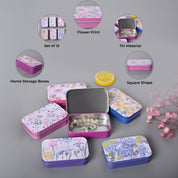 Market99 Tin Box Set of 12 - Multi Tin Glossy Finish