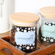 VON CASA Jar Set of 3 PCS 500 ml - Transparent Glass Matte Finish